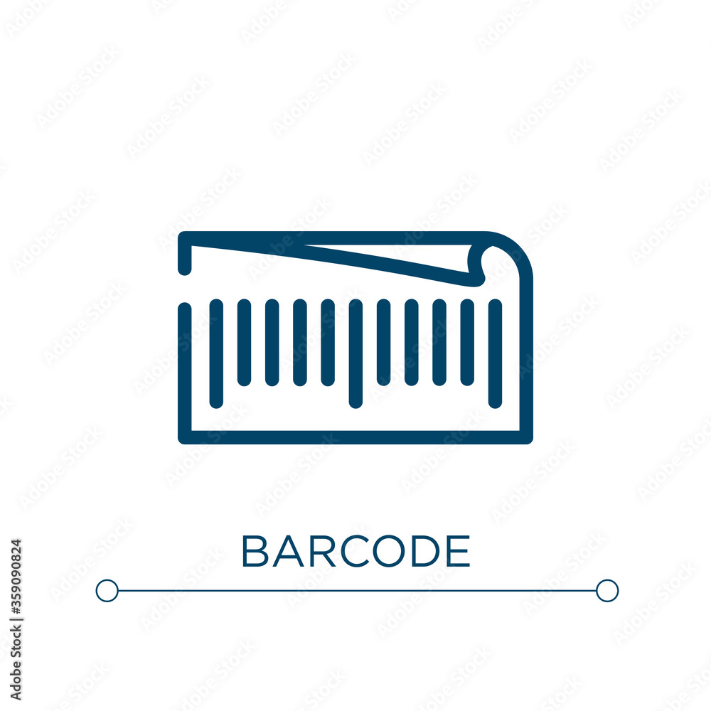 Poster barcode icon. linear vector illustration. outline barcode icon vector. thin line symbol for use on w