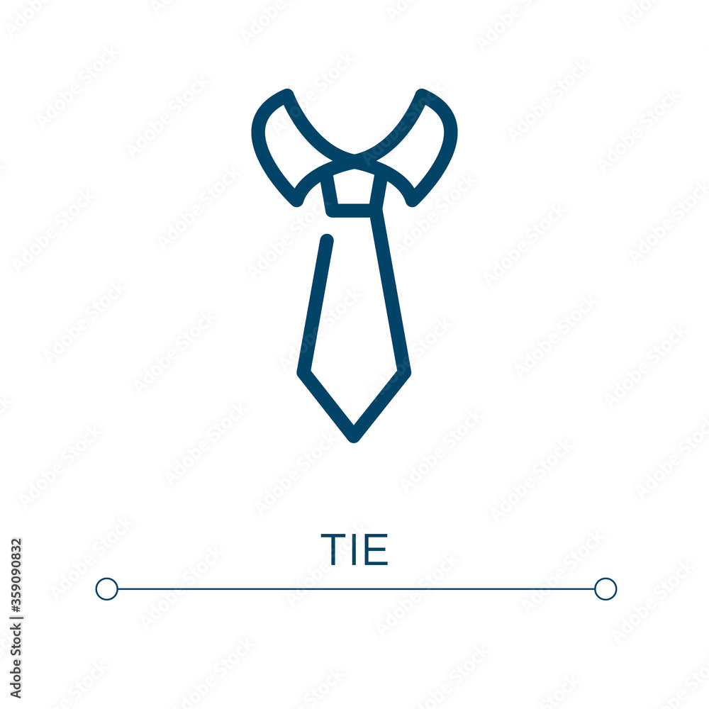 Poster tie icon. linear vector illustration. outline tie icon vector. thin line symbol for use on web and m