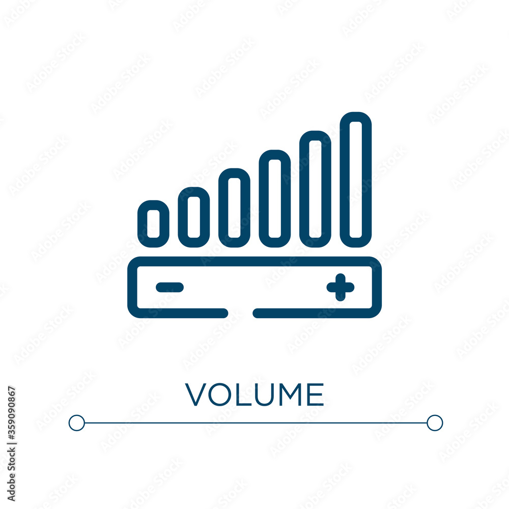 Poster volume icon. linear vector illustration. outline volume icon vector. thin line symbol for use on web