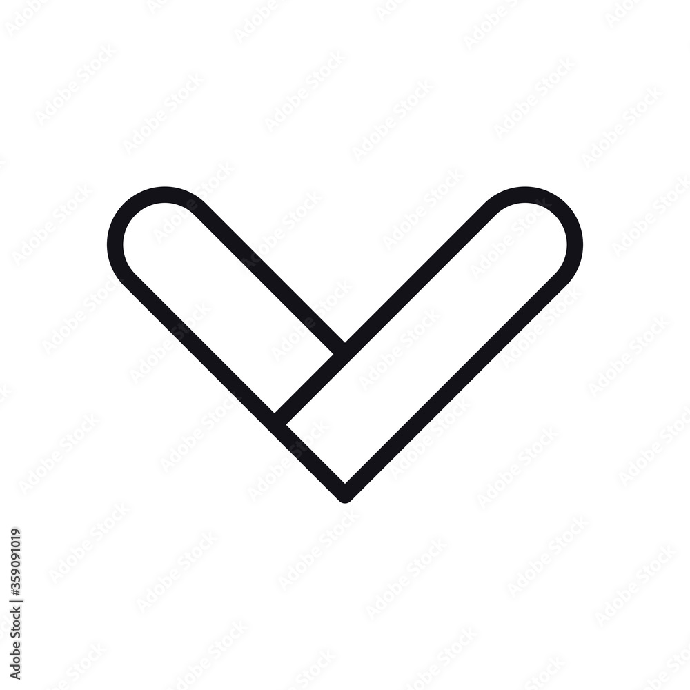 Poster geometric and abstract check mark line style icon vector design