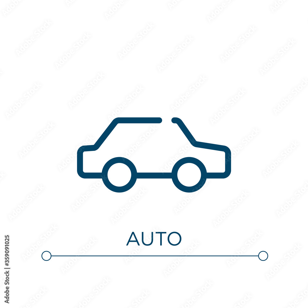 Poster auto icon. linear vector illustration. outline auto icon vector. thin line symbol for use on web and