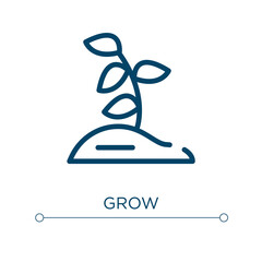 Grow icon. Linear vector illustration. Outline grow icon vector. Thin line symbol for use on web and mobile apps, logo, print media.