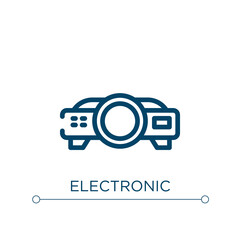 Electronic icon. Linear vector illustration. Outline electronic icon vector. Thin line symbol for use on web and mobile apps, logo, print media.
