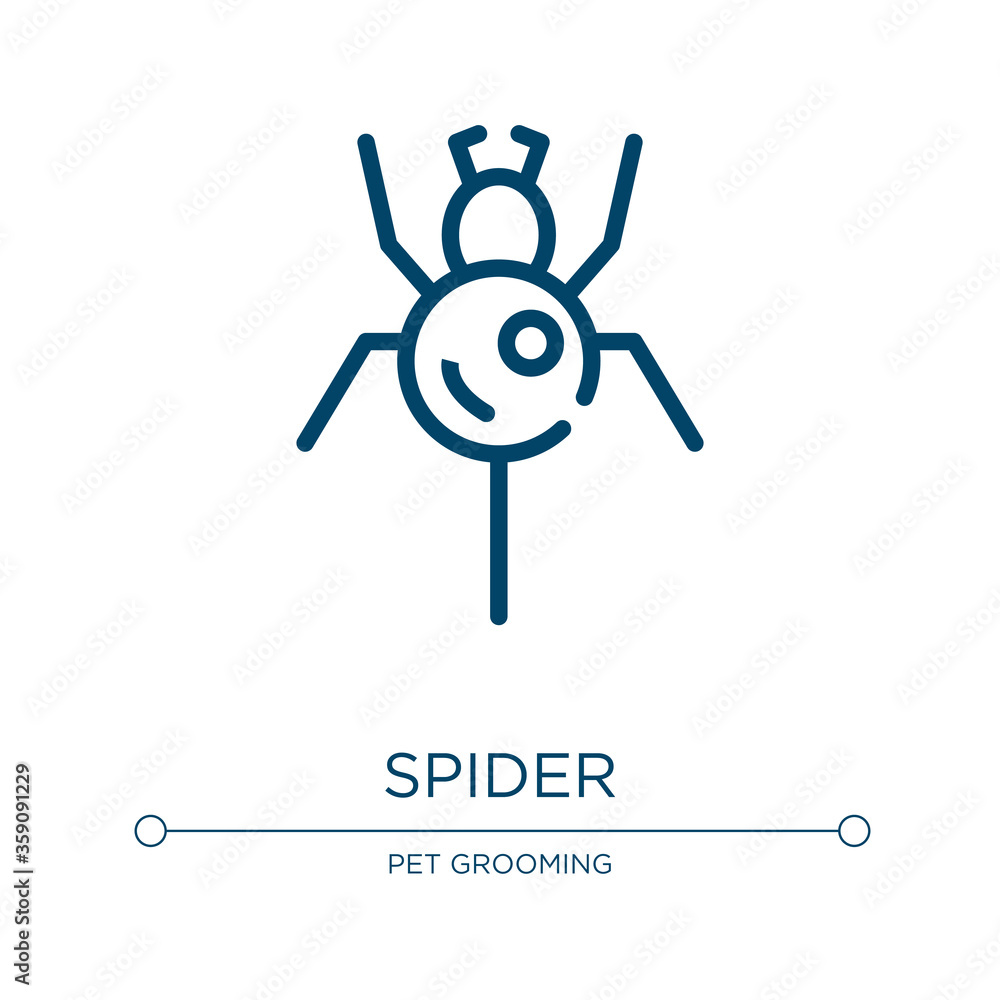 Poster spider icon. linear vector illustration from nature collection. outline spider icon vector. thin lin