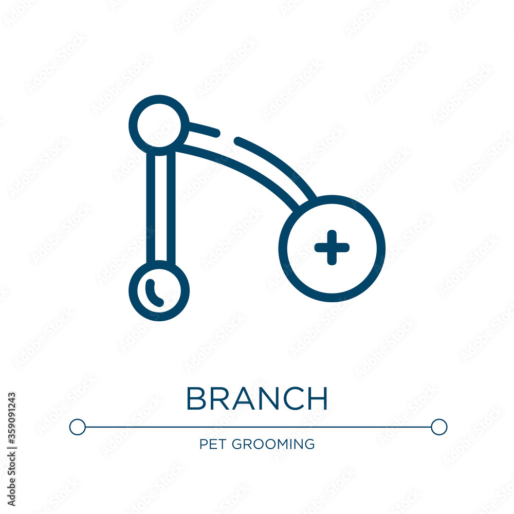 Poster branch icon. linear vector illustration from nature collection. outline branch icon vector. thin lin