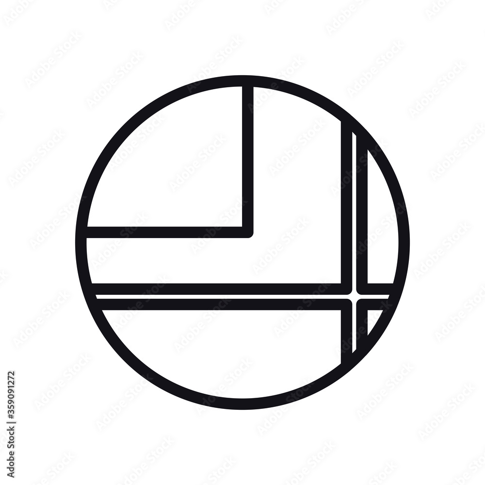 Poster geometric and abstract circle line style icon vector design