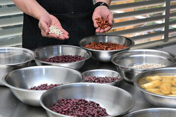 Diferentes clases de frijoles