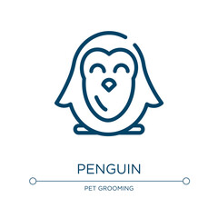 Penguin icon. Linear vector illustration from nature collection. Outline penguin icon vector. Thin line symbol for use on web and mobile apps, logo, print media.
