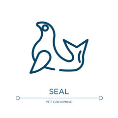 Seal icon. Linear vector illustration from nature collection. Outline seal icon vector. Thin line symbol for use on web and mobile apps, logo, print media.