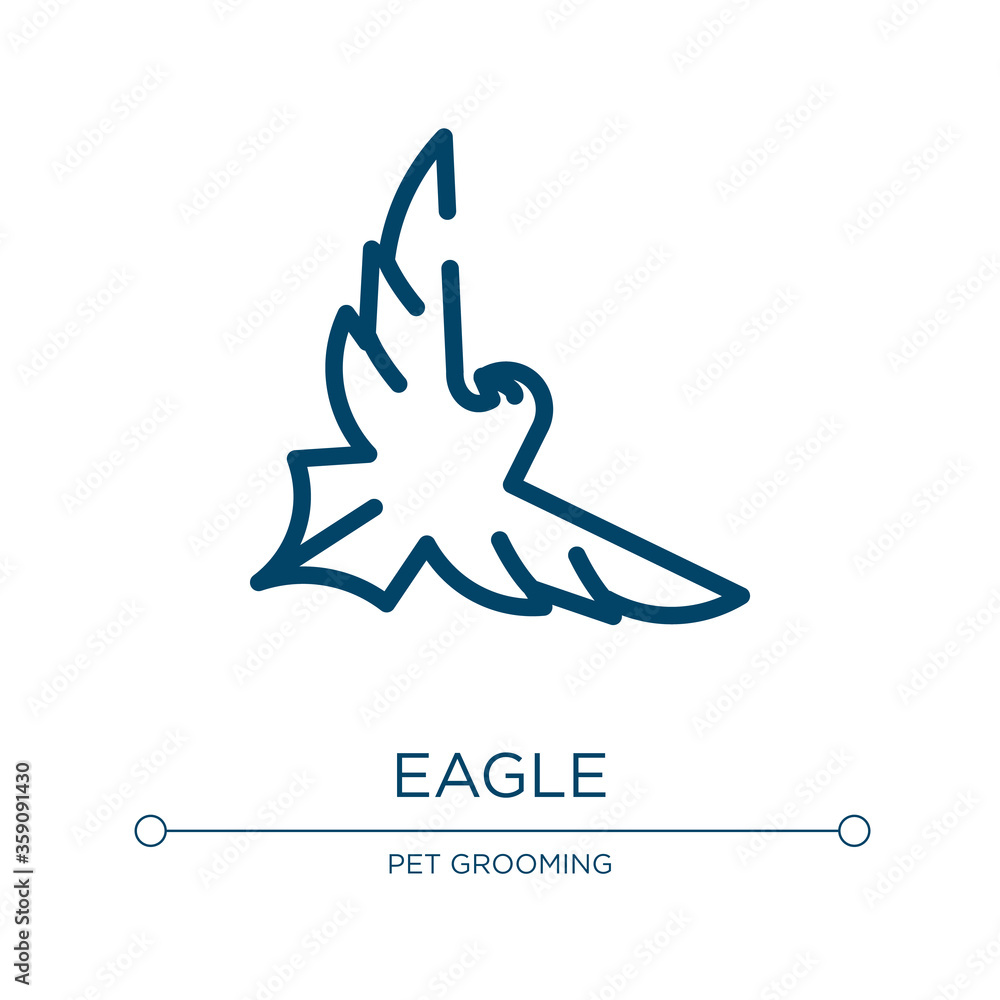 Poster eagle icon. linear vector illustration from animals collection. outline eagle icon vector. thin line