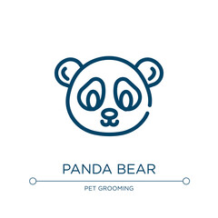 Panda bear icon. Linear vector illustration from animals collection. Outline panda bear icon vector. Thin line symbol for use on web and mobile apps, logo, print media.