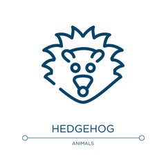 Hedgehog icon. Linear vector illustration from animals collection. Outline hedgehog icon vector. Thin line symbol for use on web and mobile apps, logo, print media.