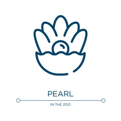 Pearl icon. Linear vector illustration from nature collection. Outline pearl icon vector. Thin line symbol for use on web and mobile apps, logo, print media.