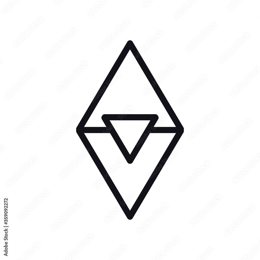 Poster geometric and abstract triangles line style icon vector design