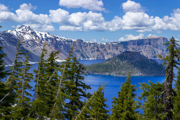 Crater Lake National Park in early spring