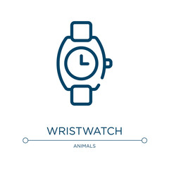 Wristwatch icon. Linear vector illustration from diving collection. Outline wristwatch icon vector. Thin line symbol for use on web and mobile apps, logo, print media.