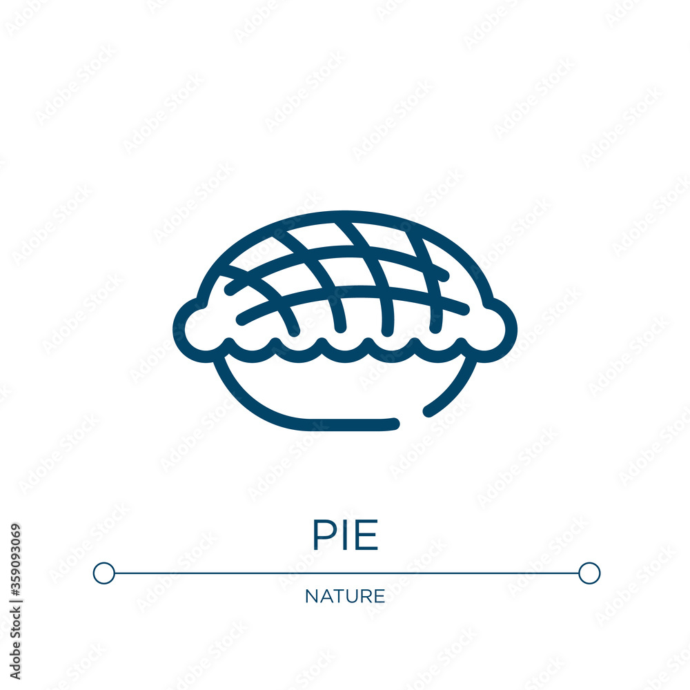 Poster pie icon. linear vector illustration from thanksgiving collection. outline pie icon vector. thin lin