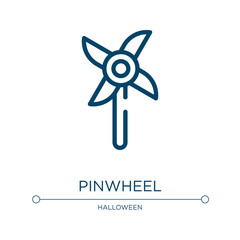 Pinwheel icon. Linear vector illustration from nature lineal pack collection. Outline pinwheel icon vector. Thin line symbol for use on web and mobile apps, logo, print media.