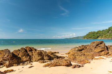 Fototapeta na wymiar Scenic view, Beach on Phayam island.