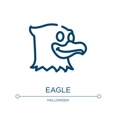 Eagle icon. Linear vector illustration from funny animals collection. Outline eagle icon vector. Thin line symbol for use on web and mobile apps, logo, print media.