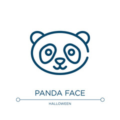 Panda face icon. Linear vector illustration from funny animals collection. Outline panda face icon vector. Thin line symbol for use on web and mobile apps, logo, print media.