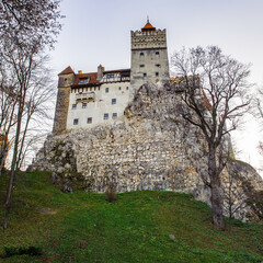 It's Dracula Castle in Bran, Romania. It is marketed as the home of the Vampire Dracula, the Bram Stoker's novel character.