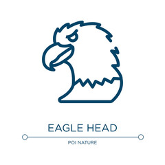 Eagle head icon. Linear vector illustration from fauna collection. Outline eagle head icon vector. Thin line symbol for use on web and mobile apps, logo, print media.