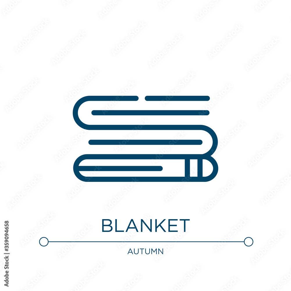 Poster blanket icon. linear vector illustration from autumn collection. outline blanket icon vector. thin l