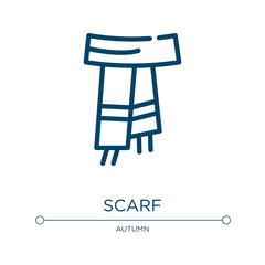 Scarf icon. Linear vector illustration from autumn collection. Outline scarf icon vector. Thin line symbol for use on web and mobile apps, logo, print media.