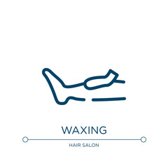 Waxing icon. Linear vector illustration from hairdressing and barber shop collection. Outline waxing icon vector. Thin line symbol for use on web and mobile apps, logo, print media.