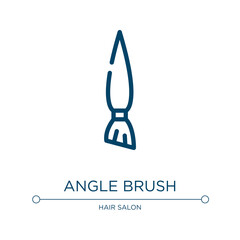 Angle brush icon. Linear vector illustration from beauty collection. Outline angle brush icon vector. Thin line symbol for use on web and mobile apps, logo, print media.
