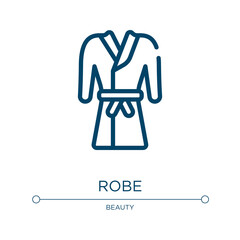 Robe icon. Linear vector illustration from spa collection. Outline robe icon vector. Thin line symbol for use on web and mobile apps, logo, print media.