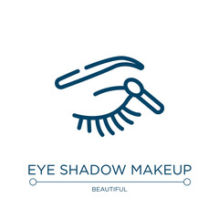 Eye shadow makeup icon. Linear vector illustration from pretty collection. Outline eye shadow makeup icon vector. Thin line symbol for use on web and mobile apps, logo, print media.