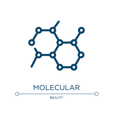 Molecular Icon. Linear Vector Illustration From Therapy Collection. Outline Molecular Icon Vector. Thin Line Symbol For Use On Web And Mobile Apps, Logo, Print Media.