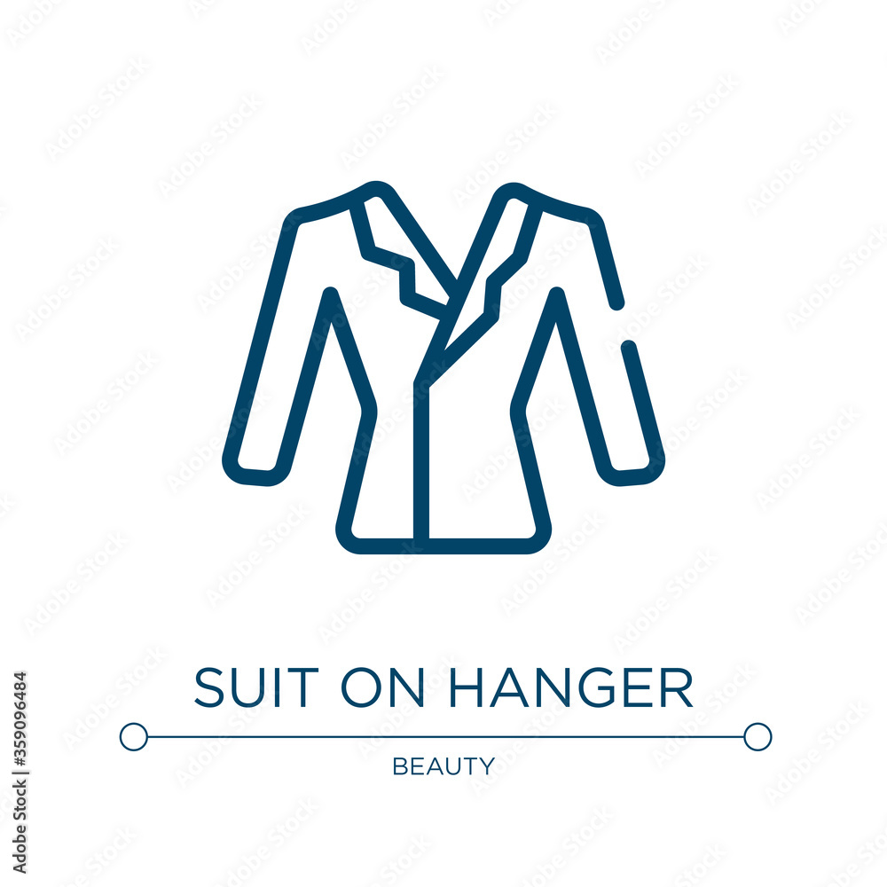 Poster suit on hanger icon. linear vector illustration from beautiful collection. outline suit on hanger ic