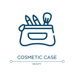 Cosmetic case icon. Linear vector illustration from beauty collection. Outline cosmetic case icon vector. Thin line symbol for use on web and mobile apps, logo, print media.