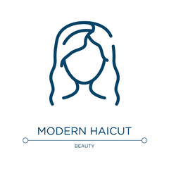 Modern haicut icon. Linear vector illustration from beautiful collection. Outline modern haicut icon vector. Thin line symbol for use on web and mobile apps, logo, print media.