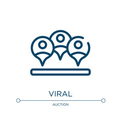Viral icon. Linear vector illustration from seo and business collection. Outline viral icon vector. Thin line symbol for use on web and mobile apps, logo, print media.