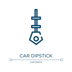 Car dipstick icon. Linear vector illustration from car parts collection. Outline car dipstick icon vector. Thin line symbol for use on web and mobile apps, logo, print media.