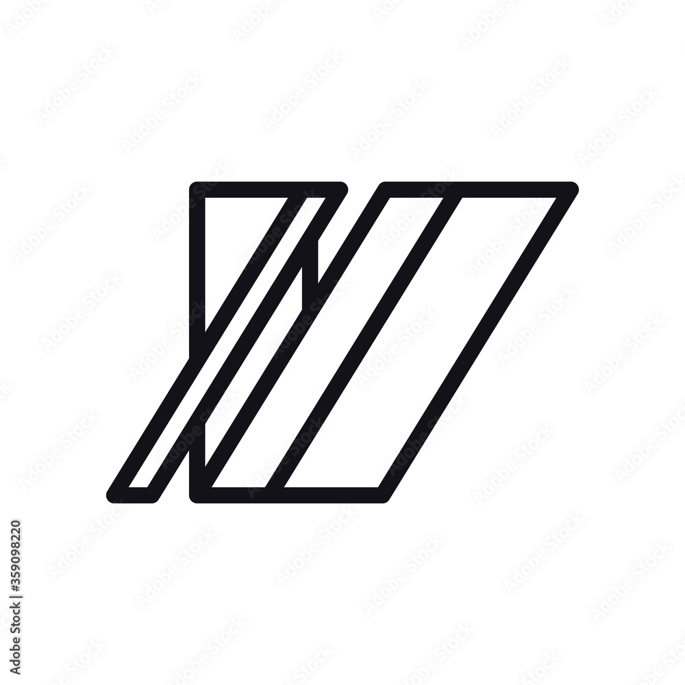 Aufkleber geometric and abstract check mark line style icon vector design