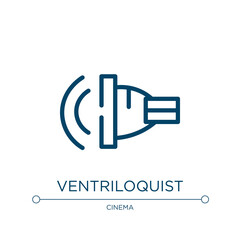 Ventriloquist icon. Linear vector illustration from cinema collection. Outline ventriloquist icon vector. Thin line symbol for use on web and mobile apps, logo, print media.