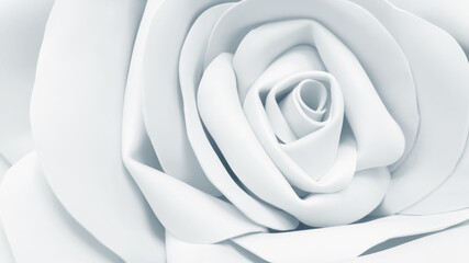 white artificial rose flower macro background for floral and wedding design