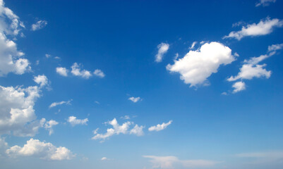 Naklejka na ściany i meble blue sky clouds white natural