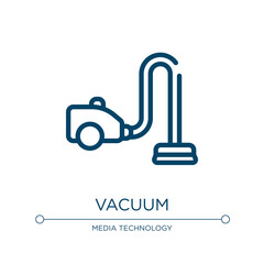 Vacuum icon. Linear vector illustration from electronic device collection. Outline vacuum icon vector. Thin line symbol for use on web and mobile apps, logo, print media.