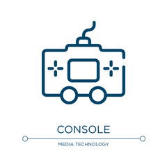 Console icon. Linear vector illustration from electronic device collection. Outline console icon vector. Thin line symbol for use on web and mobile apps, logo, print media.