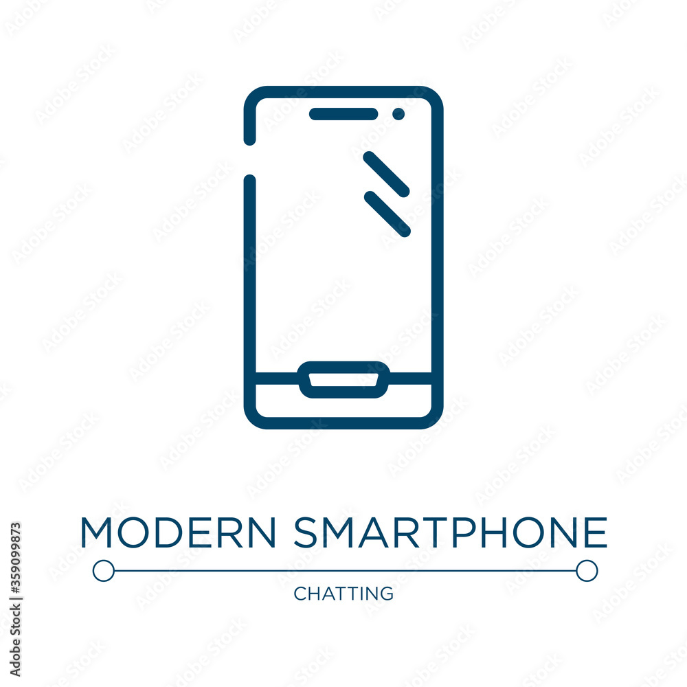 Poster modern smartphone icon. linear vector illustration from smartphones collection. outline modern smart