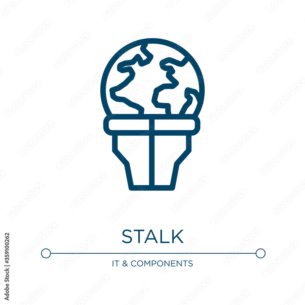 Poster stalk icon. linear vector illustration from cyber crimes collection. outline stalk icon vector. thin
