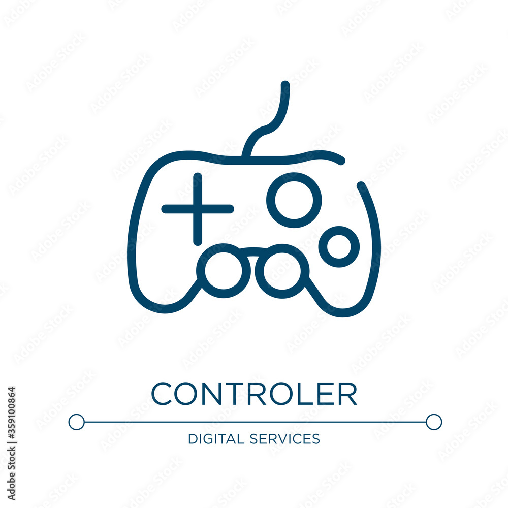 Aufkleber controler icon. linear vector illustration from technology collection. outline controler icon vector