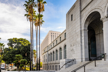 Naklejka premium It's Los Angeles City Hall, California.The building was designed by John Parkinson, John C. Austin and was completed in 1928