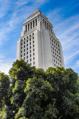 Obraz premium It's Los Angeles City Hall, California.The building was designed by John Parkinson, John C. Austin and was completed in 1928
